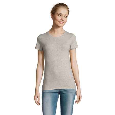 Κοντομάνικο μπλουζάκι (Milenium Women 02946) γκρι μελανζέ